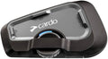 Cardo Systems FREECOM 4X Motorcycle 4-Way Helmet Bluetooth Communication System Headset Intercom, Universal Bluetooth Connectivity, Waterproof, 40mm Speakers - Single Pack