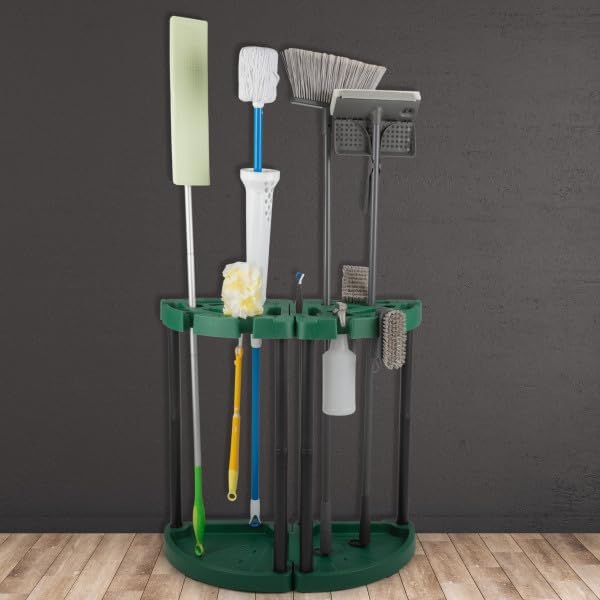 Stalwart Tool Organizer 2-Pack - Garage Storage Rack - Organize Up to 48 Yard Tools - Corner Rack for Home or Shed - Easy to Assemble Utility Racks