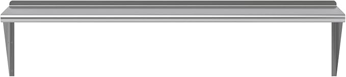 AmGood 60" Long X 18" Deep Stainless Steel Wall Shelf | NSF | Appliance & Equipment Metal Shelving | Kitchen, Restaurant, Garage, Laundry, Utility Room