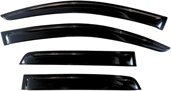 KPY Window Visors Rain Guards Compatible with 2009-2014 Ford F150 SuperCrew, Window Wind Deflectors Vent for 2010-2014 F150 SVT Raptor 4PC Tape-On for 2009 2010 2011 2012 2013 2014 (SuperCrew Only)
