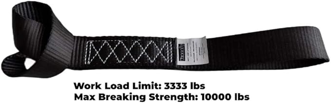 Soft Loop Tie Down Straps (4PK) Black Breaking Strength 10,000 LBS Heavy Duty 1.5 inch x 18 inch Motorcycle Soft tie Downs for UTV, ATV, Bicycle and Railer