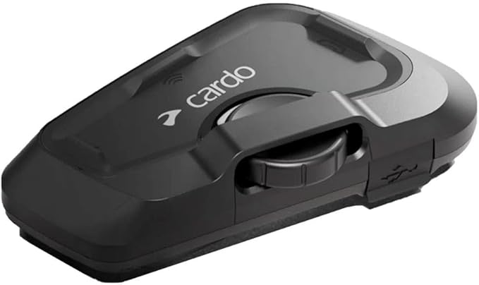 Cardo Systems FREECOM 2X Motorcycle 2-Way Helmet Bluetooth Communication System Headset Intercom, Universal Bluetooth Connectivity, Waterproof, 40mm Speakers - Single Pack