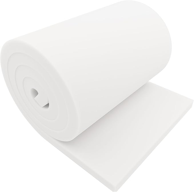 GoTo Foam 1" Height x 24" Width x 72" Length 44ILD (Firm) Upholstery Cushion Made in USA