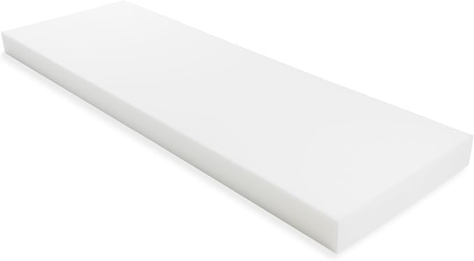 GoTo Foam 4" Height x 24" Width x 72" Length 36ILD (Semi-Firm) Upholstery Cushion Made in USA