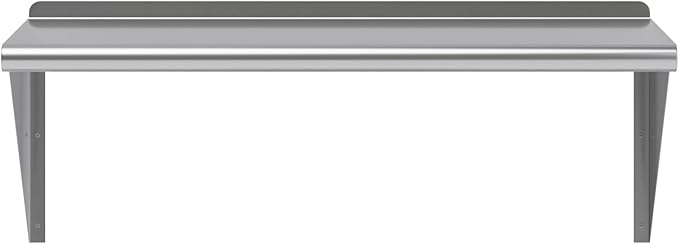 AmGood 36" Long X 18" Deep Stainless Steel Wall Shelf | NSF Certified | Appliance & Equipment Metal Shelving | Kitchen, Restaurant, Garage, Laundry, Utility Room