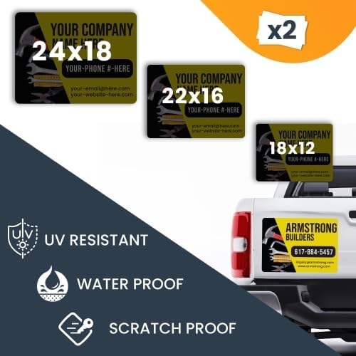 Magnet Me Up Customizable and Personalized Automotive Magnet Decals (16”x22” Builder)