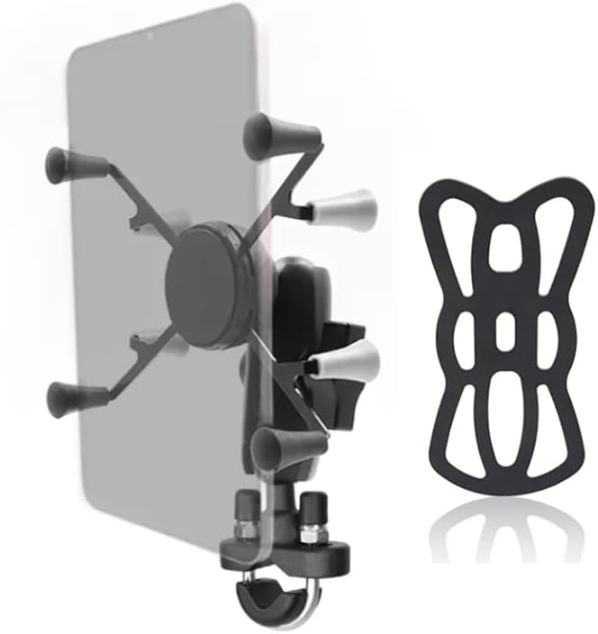 Strg Tablet Mount with Composite Double Socket Arm(Medium) for 6" Tablets, Tablet Holder Compatible with RAM B Size 1" Ball Mounts Components for Motorcycle Bike Car etc