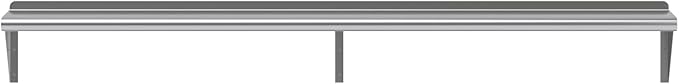 AmGood 72" Long X 10" Deep Stainless Steel Wall Shelf | NSF Certified | Appliance & Equipment Metal Shelving | Kitchen, Restaurant, Garage, Laundry, Utility Room