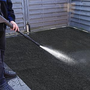 MABOZOO Garage Floor Mat 14.7x7.7 Ft, Extra Large Garage Carpet Rug, Reusable Absorbent Oil Spill Mat, Washable Parking Flooring Rug for Under Car, Protects from Spills, Drips and Stains