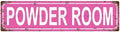 POWDER ROOM Space Vintage Metal Tin Street Sign Bar Cafe Garage Cave Home Room Wall Bathroom Farmhouse Garden Porch Patio Decor, 16 x 4 Inch