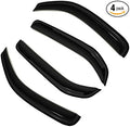 4pc Sun Rain Guards Window Visor Wind Deflector Compatible with Nissan Xterra 2005-2015 Smoke