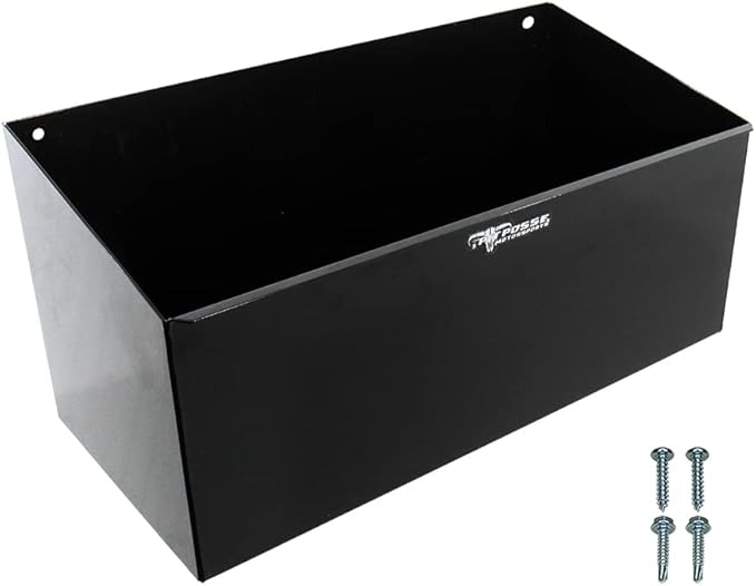 Pit Posse 430BK Double Utility Fuel Jug Rack Holder Shelf 23" Fits 2 Five Gallon Jugs - Made in USA - Enclosed Race Trailer Garage Shop Aluminum Storage Organizer - Includes Mounting Hardware (Black)