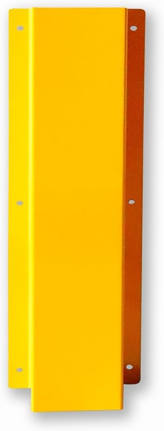 Pipe and Downspout Protector, Carbon Steel Guard Device, 39" H x 9" W x 6" D ，Yellow