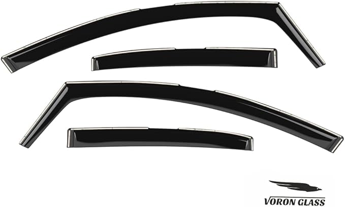 Voron Glass in-Channel Extra Durable Rain Guards for Toyota Corolla 2020-2025 Sedan, Window Deflectors, Vent Window Visors, 4 Pieces - 200674