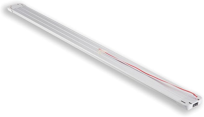 LED Interior Utility Light Fixture 34.2" x 2.6", High Lumen-Output Low Current Draw Energy Efficient, Frosted Lens 6000K Cool-White Even Diffused Beam, On/Off Rocker Switch 12V-24V DC, 1-Pack