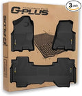 G-PLUS Floor Mats Fit for 2019-2024 Dodge Ram 1500 Crew Cab New Body (NOT Classic Models) Without Storage, TPE All Weather Custom Fit Full Cover Protection Floor Liner 1st & 2nd Row, Black