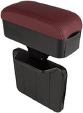 JEYODA Car Armrest Box with Cup Holder Car Central Liftable Armres Storage Organizer Box Arm Rest，Car Seat Gap Filler Organizer 1PC(Red)