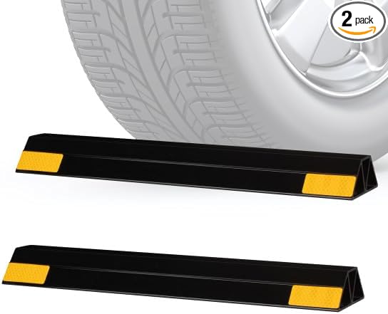 Stalwart Garage Parking Aid - 16-inch Garage Car Stop Indicator 2-Pack - Easy Peel and Stick Parking Stopper - Car Accessories