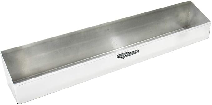 Pit Posse 443 Oil Shelf 12 Quart Bottle Holder Storage Organizer Caddy 32" - Made in USA - Enclosed Race Trailer Garage Shop Automotive Motor Engine Oil Rack Caddie Shelves (Silver)