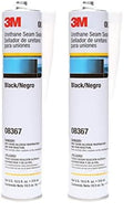 3M Urethane Seam Sealer, 08367, Black Color, High Solids, Permanently Flexible, 310 mL/10.5 fl oz Cartridge (Pack of 2)