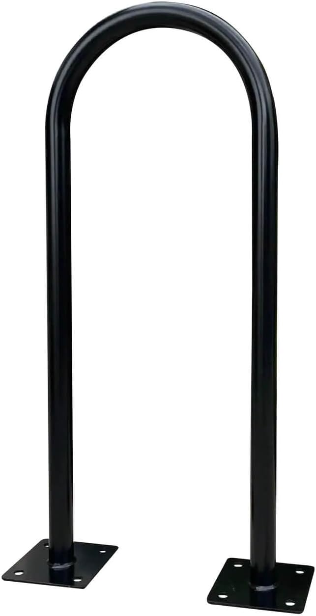Sandbaggy Outside Bike Stand Floor - U Shaped & Commercial Standing Bike Rack - Premium Quality Galvanized Steel - Perfect Bicycle Floor Stand for Protection - Black, 14.5" x 34" - 1 Loop (20)