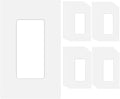 20 Pack 1-Gang Screwless Decorator Wall Plate Cover Switch Outlet Electrical Faceplate for Light Switche, Smart Switch, Receptacle, Dimmers, USB Outlet, GFCI, Child Safe Cover Plate, White
