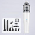 Wireless car-Mounted Vacuum Cleaner 13000PA Suction Handheld Vacuum USB Charging Cleaner Portable Vacuum Cleaner Hair Suction Device Cleaning for car interiors (White brushless Vacuum cl)