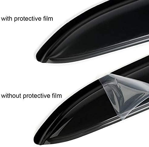 94975 Side Window Wind Deflector, 4pcs Out-Channel Tape-On Rain Guards Set,Window Visor fit for Ford F-150 2015-2022 Supercrew Cab (Crew Cab) F250-F550 2017-2022 Super Duty Supercrew Cab