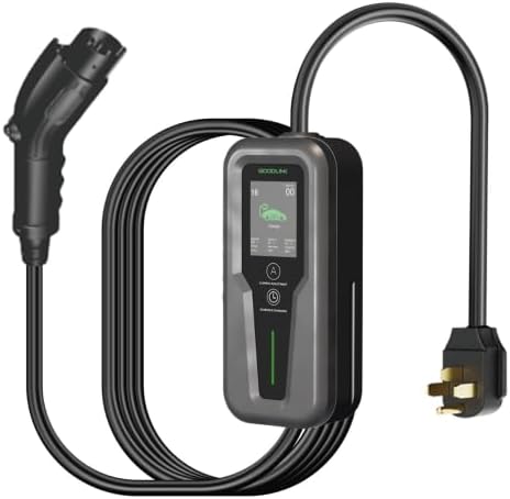 Level 2 EV Charger 40Amp, 240V, NEMA 14-50 J1772 Connector and 25 ft Cable,Portable Electric Vehicle Charging Stations with LCD Screen-1PC