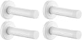 JQK Door Stopper White, 304 Stainless Steel Thicken 1mm Sound Dampening Door Stop Bumper Wall Protetor 4 Pack, DSB5-WH-P4