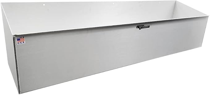 Pit Posse 431 Utility Fuel Jug Rack Holder Shelf 46" Fits 4 Five Gallon Jugs - Made in USA - Enclosed Race Trailer Garage Shop Aluminum Quad Four Mount Storage Organizer (Silver)