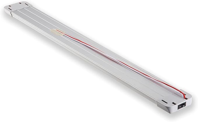 LED Interior Utility Light Fixture 22.4" x 2.6", High Lumen-Output Low Current Draw Energy Efficient, Frosted Lens 6000K Cool-White Even Diffused Beam, On/Off Rocker Switch 12V-24V DC, 1-Pack