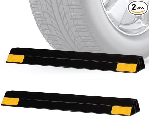 Stalwart Garage Parking Aid - 17.5-inch Garage Car Stop Indicator 2-Pack - Easy Peel and Stick Parking Stopper - Car Accessories