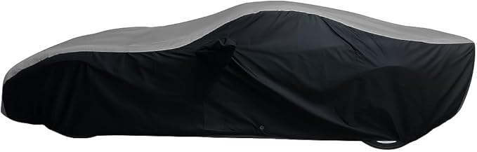 C5 Corvette Car Cover - Custom Fit Outdoor/Indoor Protection Ultraguard Plus 300 Denier Water Resistant - High End Fit for 1997-2004 C5, Z06, Convertible, Hardtop Corvettes (Gray/Black)