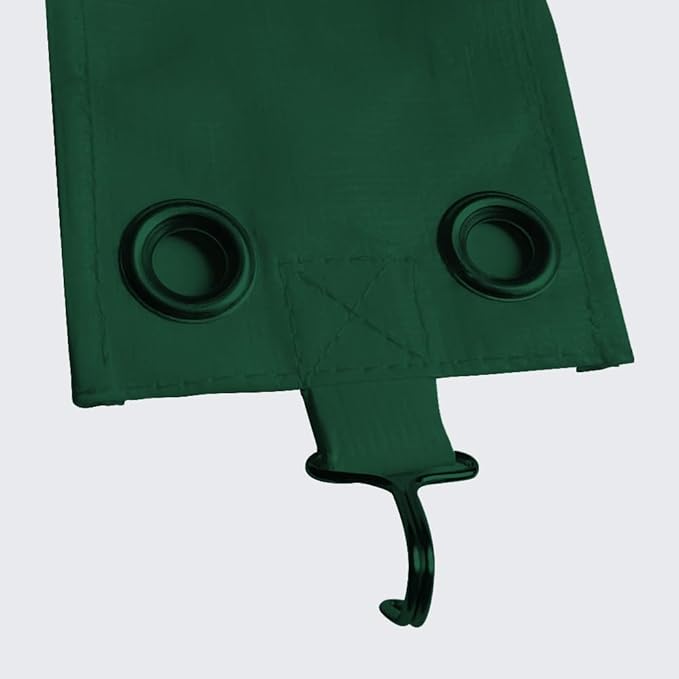 Rutile 12 x 20 FT Carport Replacement Cover, Heavy Duty Car Tarp Canopy Tent Garage Top Shelter Cover with Fabric Leg Pole Skirts and Ball Bungees Green (Only Top Cover, Frame is not Included)