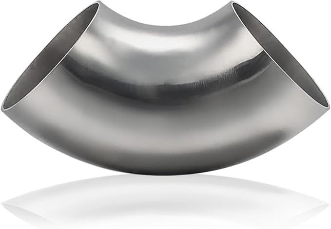 3 Inch 90° Mandrel Bend Elbow, SS304 Stainless Steel Bend Tube 90 Degree Exhaust Elbow Pipe - Thickness 16GA/0.65" for Car Modified Exhaust System, Stair Handrail (1pcs)