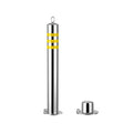 Safety Bollard, Steel Bollards, Removable Bollard, Driveways Stainless Steel Security Posts with 4 Anchor Bolts, for Parking Barrier, Road Safety(Size:750mm/30in)