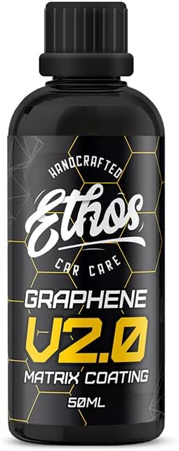 Ethos Handcrafted Car Care Graphene Matrix Coating with Applicator - Graphene Ceramic Coating | 5+ Years of Protection | Incredible Hydrophobic - Revolutionary Graphene Nanotechnology