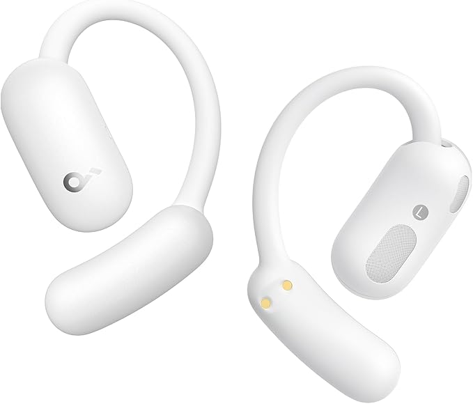 soundcore AeroFit 2 by Anker, Open-Ear Headphones, Translation Earbuds Real Time, 4 Adjustable Positions for Every Ear Size, 2x Richer Bass, Hi-Res, 42H Playtime, IP55,AI Clear Calls,Wireless Charging