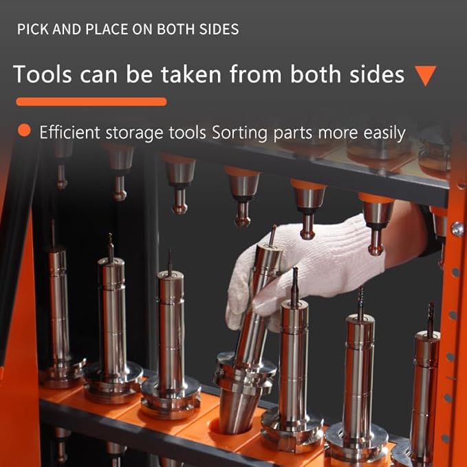 CNC Tool Holder Vertical Drawer Cabinet, Large Capacity CNC Tool Storage Cabinet, CNC Tool Holder Station Suitable for Warehouse Workshop Machining Centers