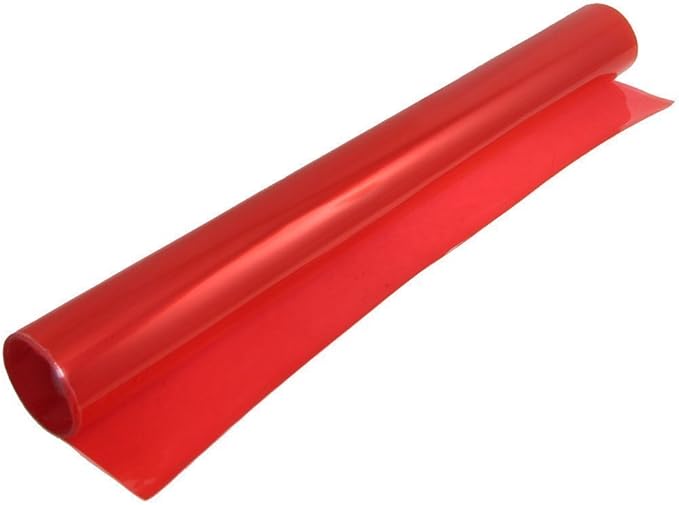 12 by 48 Inches Self Adhesive Headlight, Tail Lights, Fog Lights Tint Vinyl Film (12 X 48, Red)