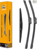 AUTOBOO 26"+16" Windshield Wipers with 12" Rear Wiper Blade Sets Replacement for Subaru Crosstrek Impreza 2018 2019 2020 2021 2022 2023-Original Factory Quality (Pack of 3)