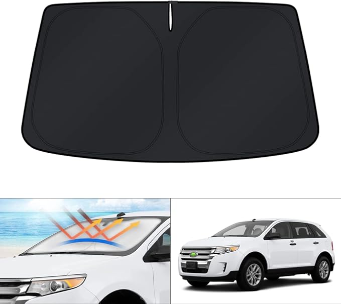 KUST Windshield Sun Shade for Ford Edge 2007-2014 Sunshade Window Sun Visor Protector Foldable Blocks UV Rays Keep Your Car Cooler