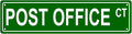 POST OFFICE CT Space Metal Tin Street Sign Bar Cafe Garage Cave Home Room Wall Bathroom Farmhouse Garden Porch Patio Decor, 16 x 4 Inch