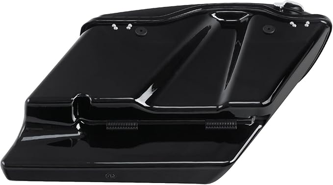 XFMT Motorcycle Vivid Black 5" Extended Stretched Hard Saddlebags Saddle Bags W/Chrome Latches For Harley Touring Road King Street Glide Road Glide Electra Glide Ultra Classic 2014-2023