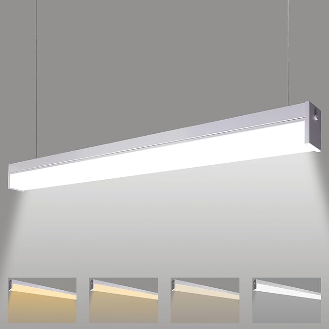 4FT LED Shop Light，Led Garage Ceiling Lights, LED Workbench Light，LED Wraparound Light Fixture,Hanging or Suface Mount,Office Ceiling Light for Garage, Office, Kitchen