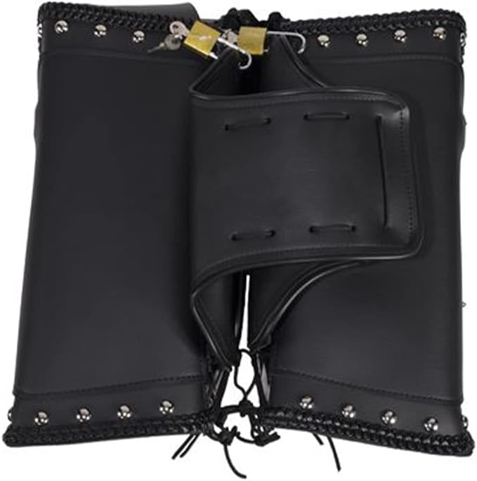 Synthetic Leather Motorcycle Luggage Bag - Waterproof Throw Over Saddlebags For Motorcycles - Softails, Sportsters, Choppers, Dyna, V-star, Shadow (With Studs, Black, 13'x13'x10')