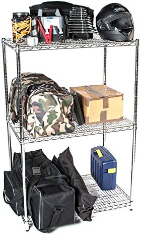Omega 21" Deep x 30" Wide x 63" High 3 Tier Chrome Starter Shelving Unit
