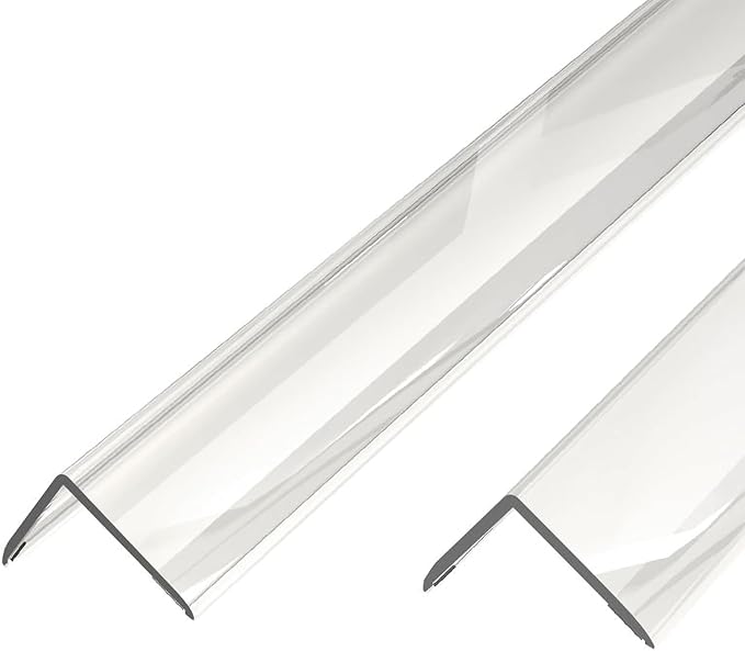 Wall Corner Protector - 2PCS, 39.4"x1.18" - Self Adhesive Clear Corner Protectors for Walls, Cabinet Doors, Edge Protector Trim; Easy to Install Corner Guards for Walls (100cm x 3cm)