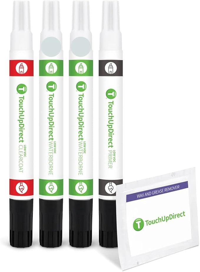 TouchUpDirect 089 Wind Chill Pearl Compatible with Toyota Exact Match Touch Up Paint Combo - Preferred Kit
